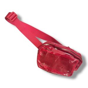 **NWOT** Red Transparent Belt Bag